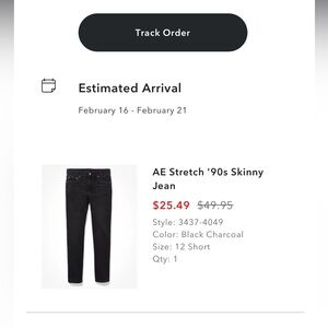 American Eagle Outfitters 90’s stretch Jeans like new. Black.